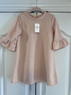 NWT! Girls pink & gold sweater dress